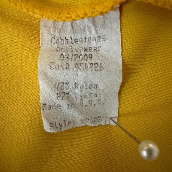 Game Gear Teen Junior LG Yellow Athletic Sleeveless T-shirt Compression Tank Top - Picture 9 of 9